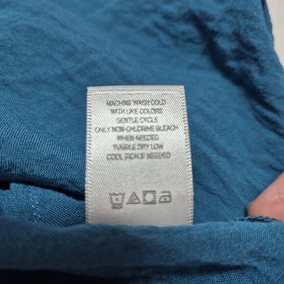 John Mark Tunic Top Women's Plus Size 2X Teal Lace  Relaxed Fit Blue (38) - Picture 10 of 10